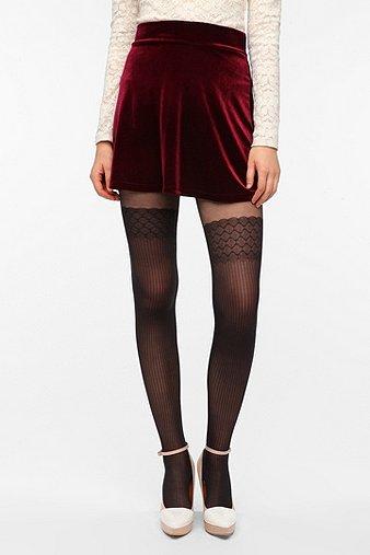 Pins And Needles Velvet Mini Circle Skirt - Red - M
